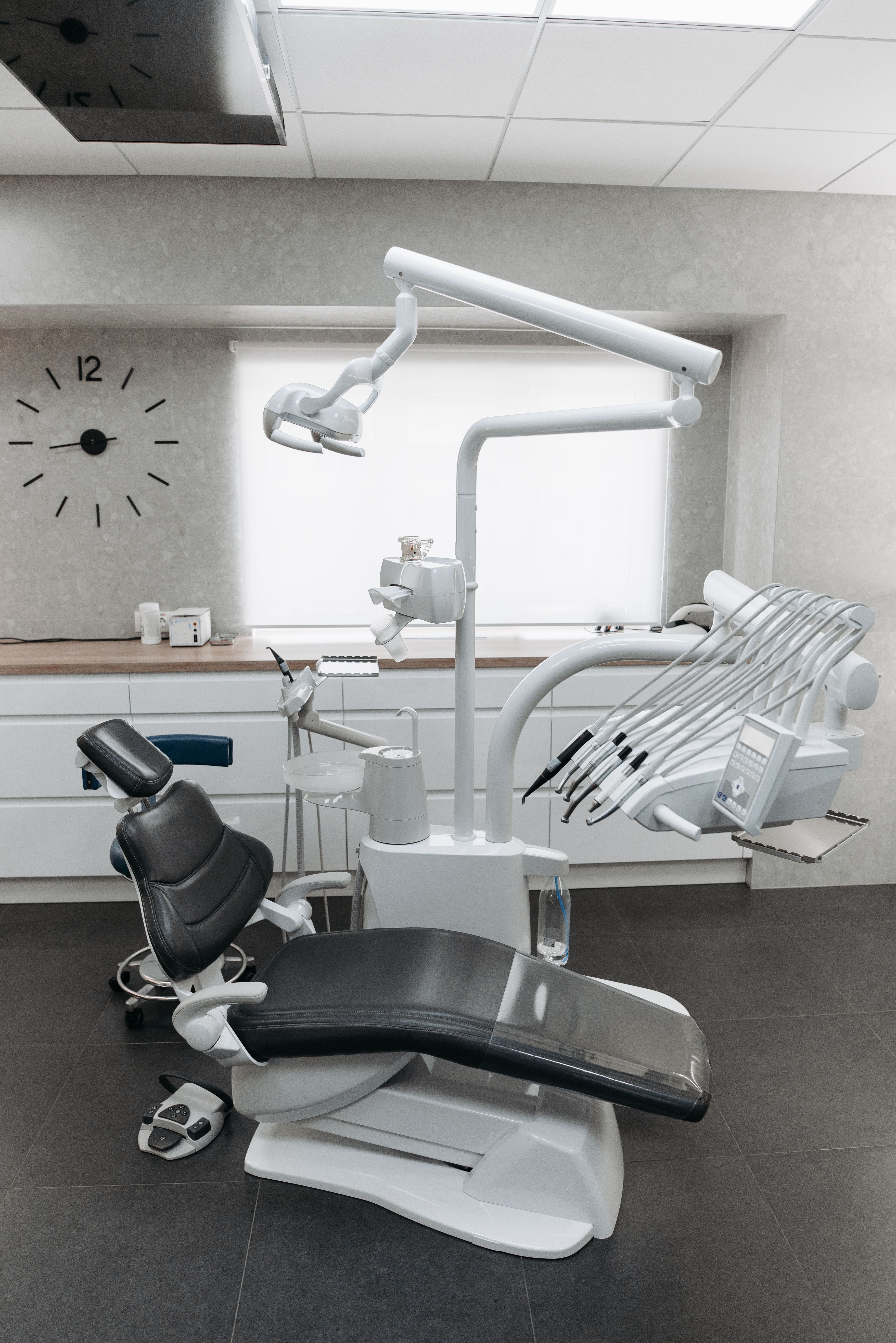 Oral surgery dental team and patient